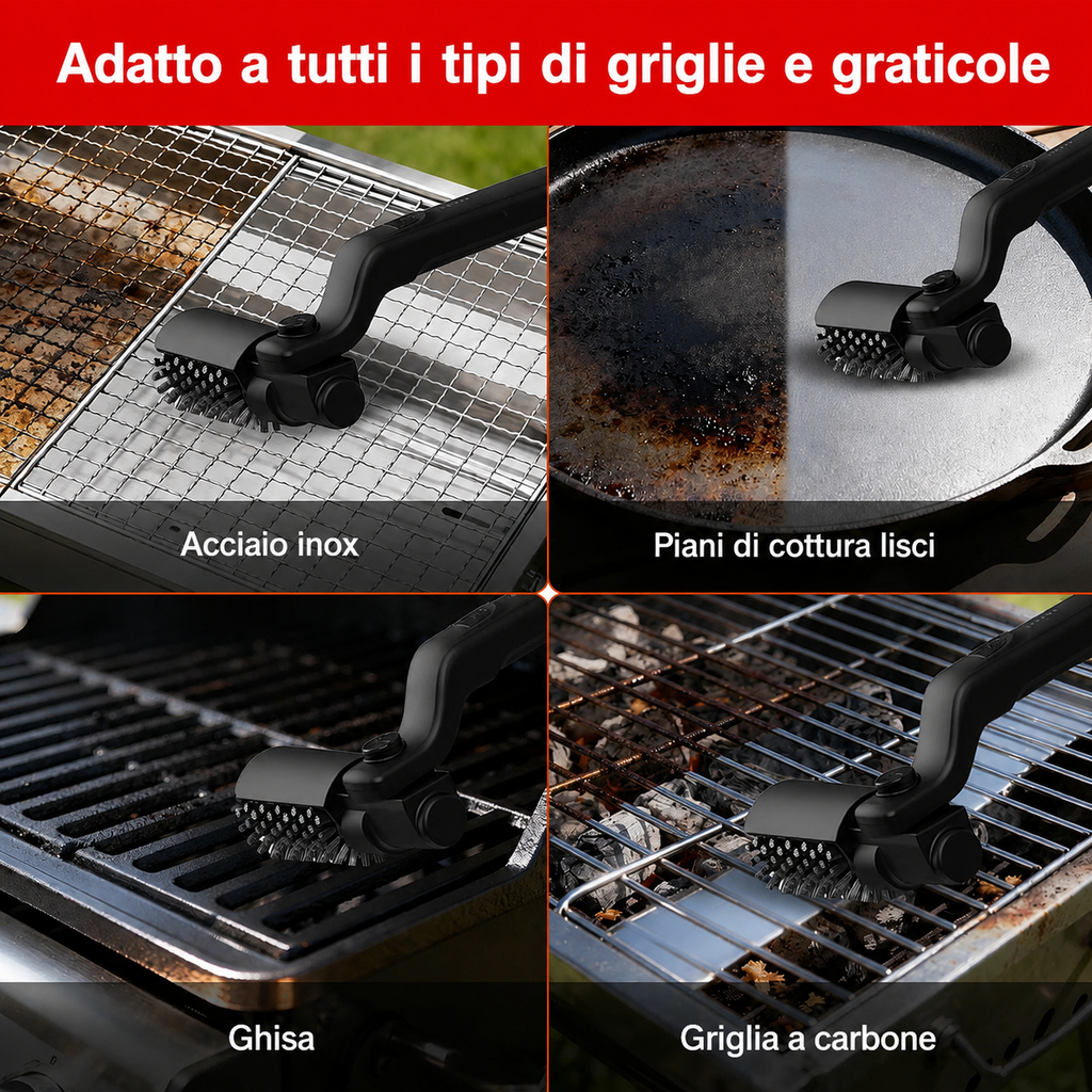GrillClean Pro | Spazzola Elettrica BBQ